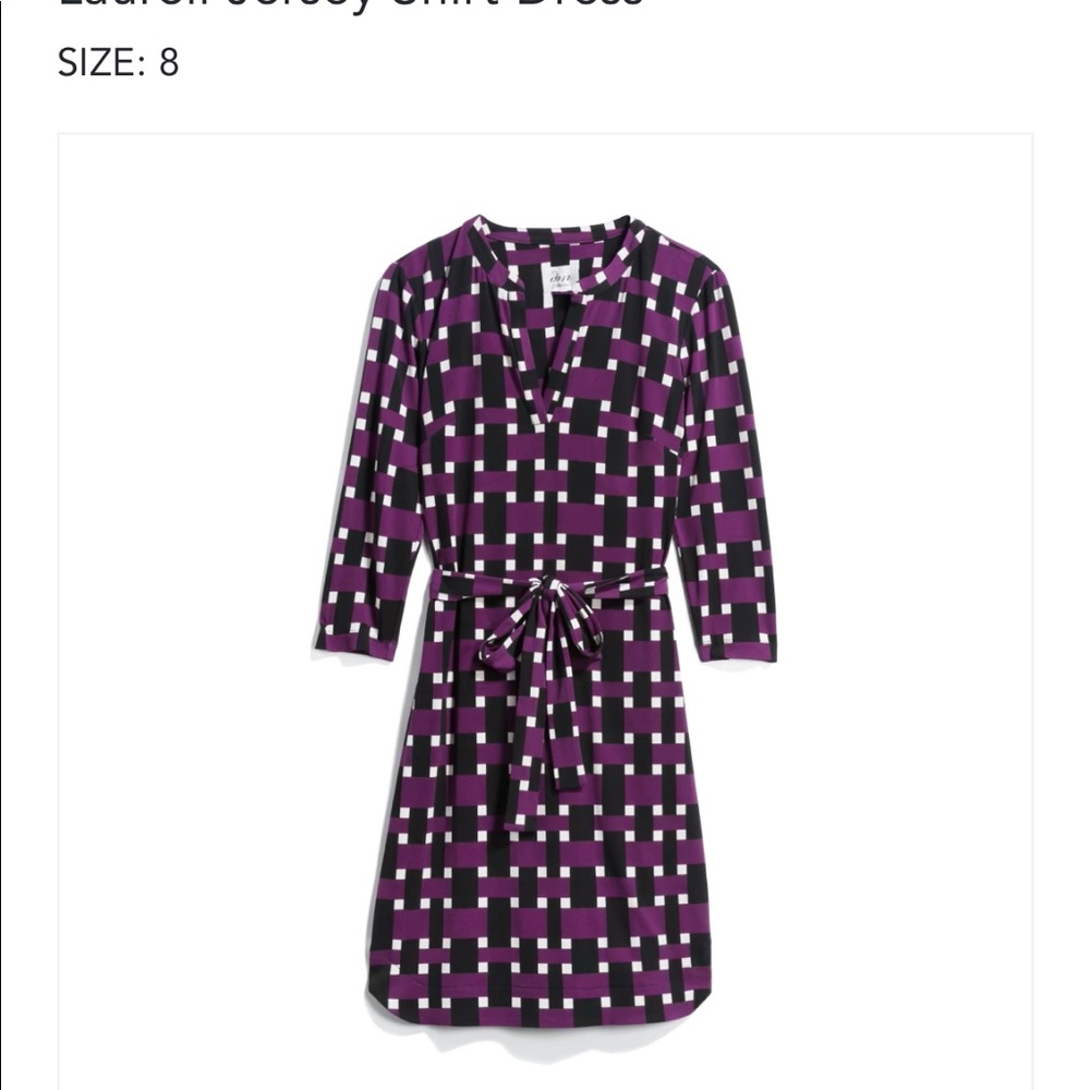 Purple and black, color block dress, size 8, DM collection.